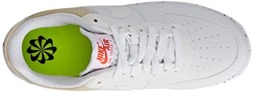 Nike Air Force 1 Crater, Zapatillas de bsquetbol Mujer, Blanco, Blanco y Naranja, 36.5 EU