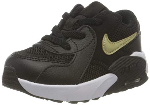 Nike Air MAX EXCEE (TD), Zapatillas de Running, Black Mtlc Gold Star White, 22 EU