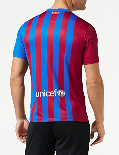 Nike - Barcelona FC Temporada 2021/22 Camiseta Primera Equipación Equipación de Juego, 2XL, Hombre