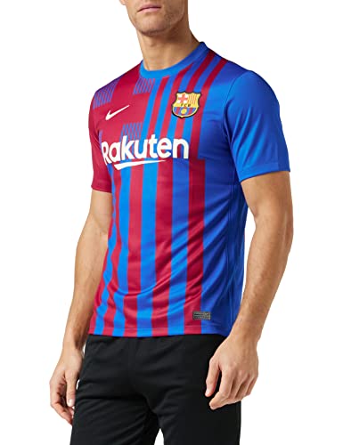 Nike - Barcelona FC Temporada 2021/22 Camiseta Primera Equipación Equipación de Juego, XL, Hombre