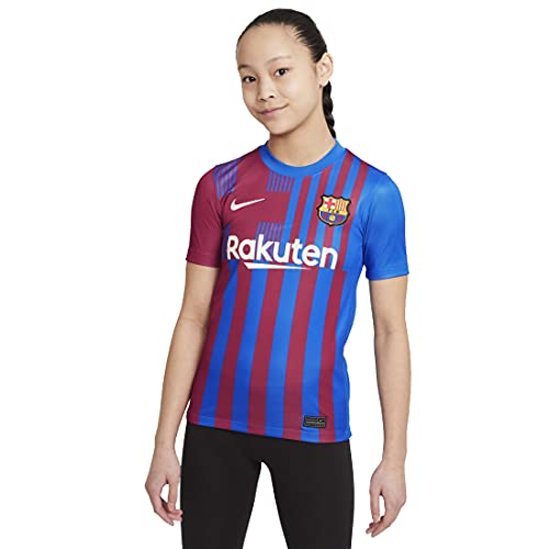 Nike - Barcelona FC Temporada 2021/22 Camiseta Primera Equipación Equipación de Juego, XL, Unisex