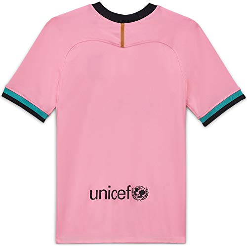 NIKE CK7882 FCB Y NK BRT Stad JSY SS 3R T-Shirt, Unisex niños, Pink Beam/Black Full Sponsor, XS