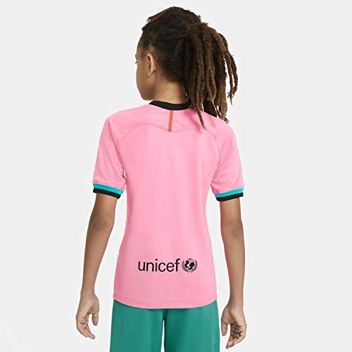 NIKE CK7882 FCB Y NK BRT Stad JSY SS 3R T-Shirt, Unisex niños, Pink Beam/Black Full Sponsor, XS