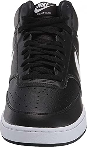 Nike Court Vision Mid, Zapatos de Baloncesto Hombre, Multicolor (Black/White 001), 40 EU