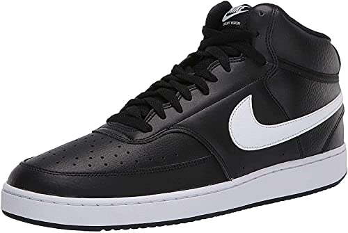 Nike Court Vision Mid, Zapatos de Baloncesto Hombre, Multicolor (Black/White 001), 40 EU