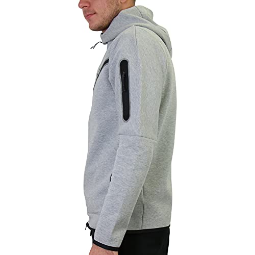 NIKE Cremallera Completa Sudadera, Gris y Negro, XL para Hombre