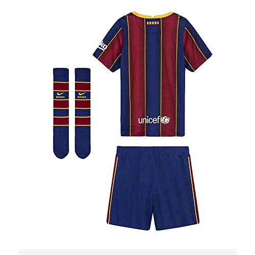 NIKE FC Barcelona Temporada 2020/21-FCB LK NK BRT HMCD4590-456 Kit Completo Primera Equipación, Niño, Deep Royal Blue/Varsity Maize Full Sponsor, S