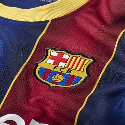 NIKE FC Barcelona Temporada 2020/21-FCB Y NK BRT STAD JSY SS HMCD4500-456 Camiseta Primera Equipación, Niño, Deep Royal Blue/Varsity Maize Full Sponsor, XL