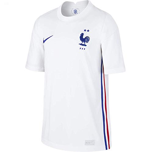 NIKE Federation Francaise de Football Breathe Stadium Maillot Exterieur Camiseta, White/Concord, Talla única Unisex niños