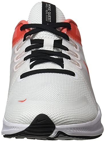 Nike Quest 4, Zapatillas para Correr Mujer, White/Magic Ember-Black-Light, 35.5 EU