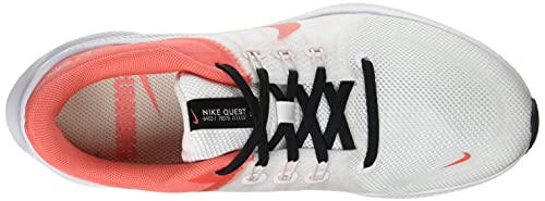 Nike Quest 4, Zapatillas para Correr Mujer, White/Magic Ember-Black-Light, 35.5 EU