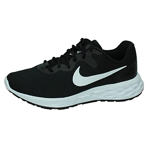 Nike Revolution 6, Road Running Shoe Hombre, Black/White-Iron Grey, 40.5 EU