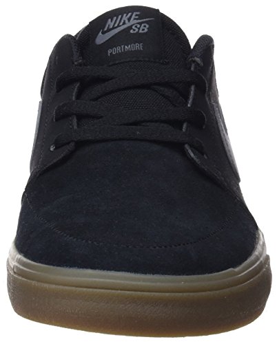 Nike SB Portmore II Solar, Zapatillas de Correr Hombre, Negro (Black/Dk Grey/Gum Lt Brown 009), 40.5 EU