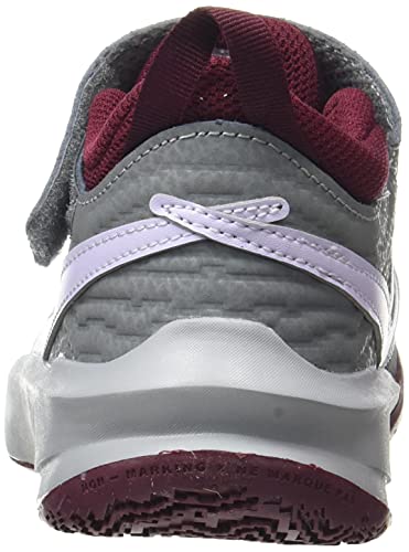 Nike Team Hustle D 10, Basketball Shoe, Smoke Grey/Pure Violet-Dark Beetroot, 40 EU