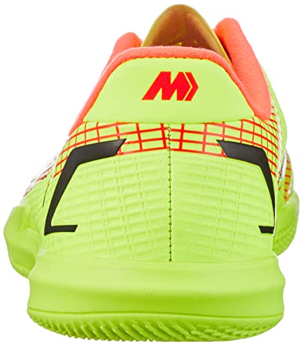 Nike Vapor 14 Academy IC, Zapatos de fútbol (IN), Volt/Bright Crimson, 37.5 EU