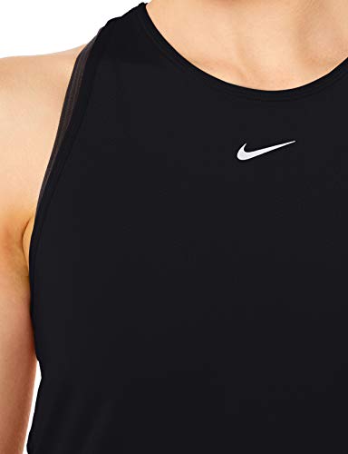 NIKE W NP Tank All Over Mesh Tank Top, Mujer, Black/White, XS