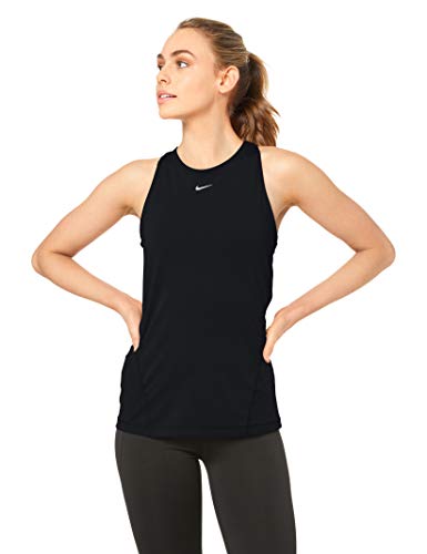 NIKE W NP Tank All Over Mesh Tank Top, Mujer, Black/White, XS