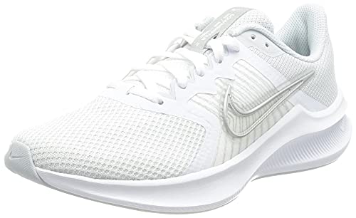 Nike Wmns Downshifter 11, Zapatillas para Correr Mujer, White Mtlc Silver Pure Platinum Wolf Grey, 38 EU