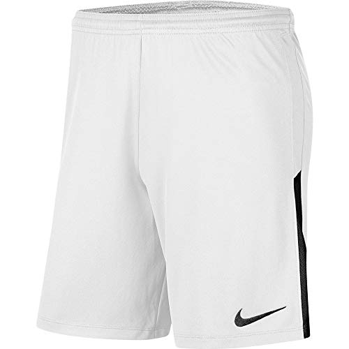 NIKE Y NK Dry Lge Knit II Short NB Sport Shorts, Niños, White/Black/Black, L