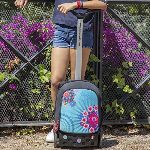 Nikidom Roller - Mochila Escolar con Ruedas - Modelo Roller Up XL Oceania - 53x38x23 cm - 2 Compartimentos de Gran Capacidad - Incluye Correas Almacenables y Base Reforzada