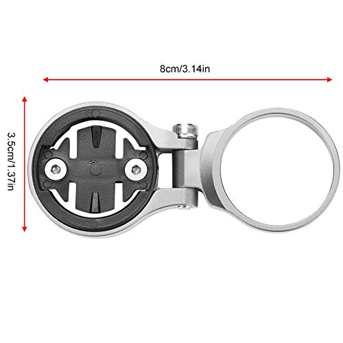 Nikou Soporte para computadora en Bicicleta - Soporte de extensión de odómetro de Ciclismo de aleación de Aluminio, Soporte para computadora en Bicicleta (Color : Silver-for Garmin)