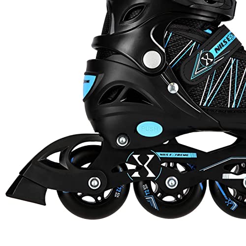 Nils Extreme SMJ Sport - Patines en línea para niños 2 en 1 (ajustables, ABEC9 NH11912), color azul