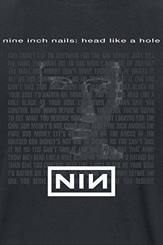 Nine Inch Nails Head Like A Hole Hombre Camiseta Negro XL, 100% algodón, Regular