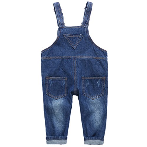 Niños Bebé Pantalones de Peto Vaqueros Overalls Pantalón Largo Ajustable 2-3 Años