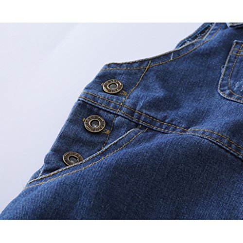 Niños Bebé Pantalones de Peto Vaqueros Overalls Pantalón Largo Ajustable 2-3 Años