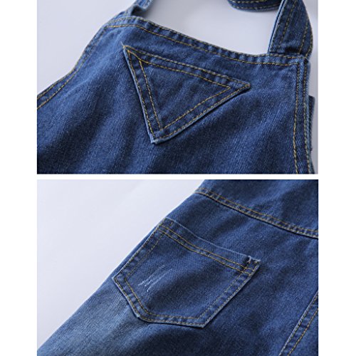 Niños Bebé Pantalones de Peto Vaqueros Overalls Pantalón Largo Ajustable 2-3 Años