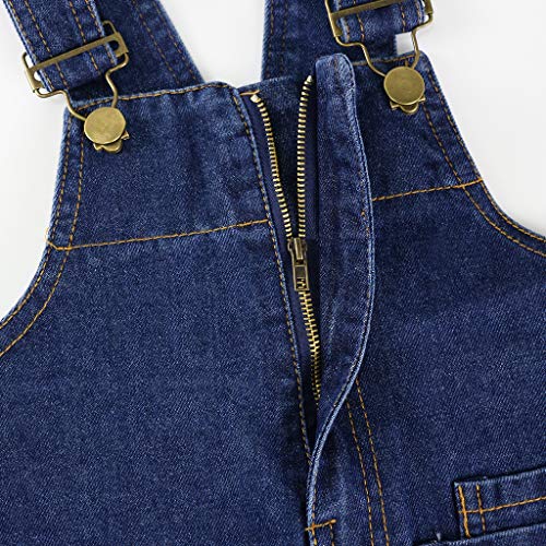 Niños Bebé Pantalones de Peto Vaqueros Overalls Pantalón Largo Ajustable 4-5 Años