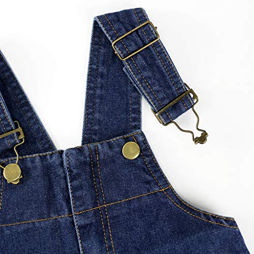 Niños Bebé Pantalones de Peto Vaqueros Overalls Pantalón Largo Ajustable 4-5 Años