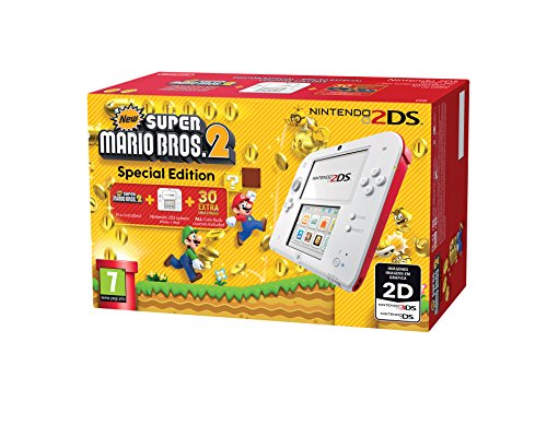 Nintendo 2DS - Consola, Color Rojo + New Super Mario Bros 2 (Preinstalado)