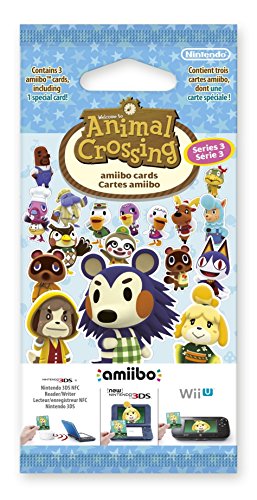 Nintendo - Pack De 3 Tarjetas amiibo Animal Crossing HHD, Serie 3