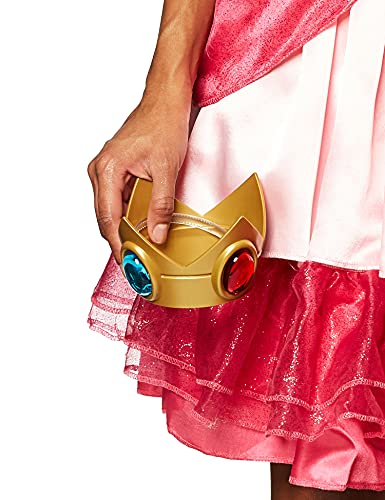 Nintendo Super Mario Bros- Deluxe Princess Peach Disfraz, Color Princesa melocotón, Medium (Disguise DIS73747B)