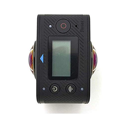 NK AC3091-36D - Cámara Acción Deportiva 360º, FullHD 1080p, Doble Óptica, Sistema Realidad Virtual, Soporte 360º YouTube, 1400 mAh, Micrófono, Compatible Android & iOS, Trípode de Regalo, Negro