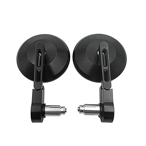 NMGD retrovisores Moto 22mm 7/8 '' Universal Motorcycle Bar Fin Fin Spreams Redondo Motocicleta Retrovisor Vista De Espejos para Trium-pH para Bonnevi-Lle