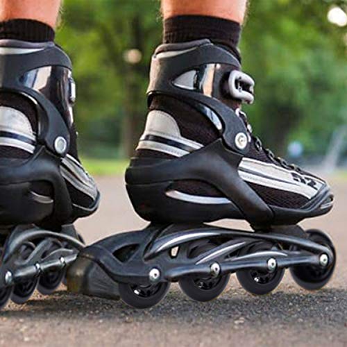 NONMON 4 Piezas Ruedas de Patines en Línea 80mm 85A, Inline Skates PU Ruedas de Repuesto Wheel Hombre Mujer, Partes para Patinaje Skate Recreativo Interiores Exteriores, Negro