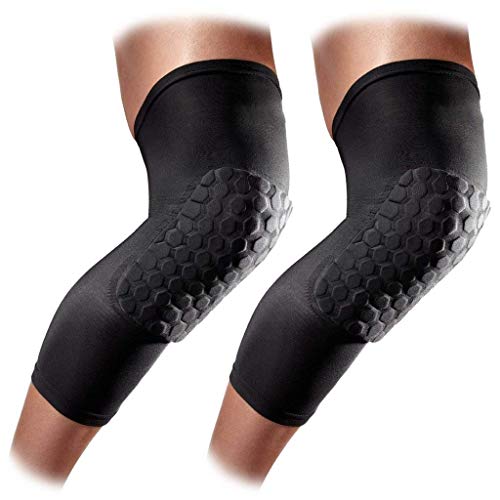 NONMON Rodillera Deportiva Extensible Compresión Baloncesto,Almohadilla 9mm Grosor,Mangas de Pierna Soporte Antideslizante para Hombre Mujere,Protección para Voleibol Rugby Correr Fútbol,1 Par