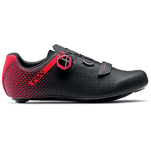 Northwave Core Plus 2 - Zapatillas de ciclismo (talla 46), color negro y rojo