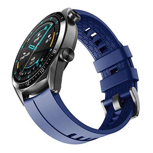 NotoCity Correa Conpatible con Huawei Watch GT 2 /Huawei Watch GT/Watch GT Active/Huawei Watch GT 2 Pro,22mm Pulsera de Repuesto de Silicona Correa Ajustable
