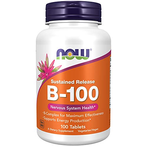 Now Foods La vitamina B-100 de liberación sostenida - 100 tabletas 100 Unidades 180 g