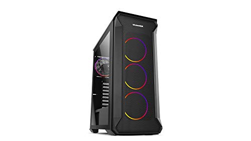 Nox Hummer Quantum -NXHUMMERQUANTUM- Caja ARGB ATX-Micro ATX-ITX, 4 ventiladores ARGB 120mm preinstalados, cristal templado, espacio para hasta 6 ventiladores, USB 3.0, color negro