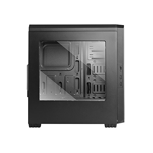 Nox Hummer ZS - NXHUMMERZS - Semitorre ATX, ventana lateral transparente, opción para refrigeracion liquida, 2 ventiladores 120mm incluidos, lector de tarjetas SD/micro SD, color negro
