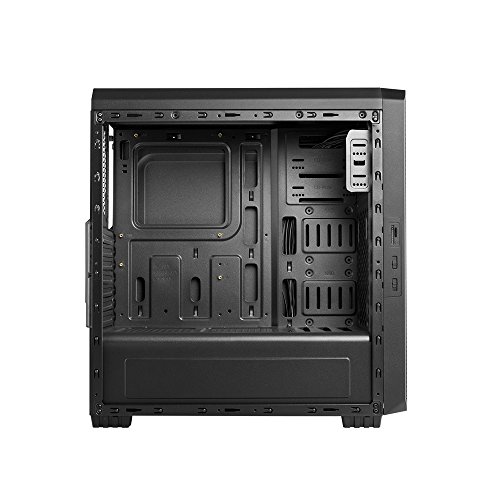 Nox Hummer ZS - NXHUMMERZS - Semitorre ATX, ventana lateral transparente, opción para refrigeracion liquida, 2 ventiladores 120mm incluidos, lector de tarjetas SD/micro SD, color negro