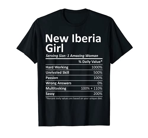 NUEVA IBERIA GIRL LA LOUISIANA Funny City Home Roots USA regalo Camiseta