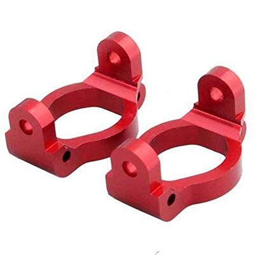 Nuevo soporte de buje delantero de aluminio duradero de aleación (l / r) M605 (23605) para coche rc 1/18 para Himoto E18 Truck Buggy on-Road 2 piezas hop-up Accs Repuestos Accesorios ( Color : Red )