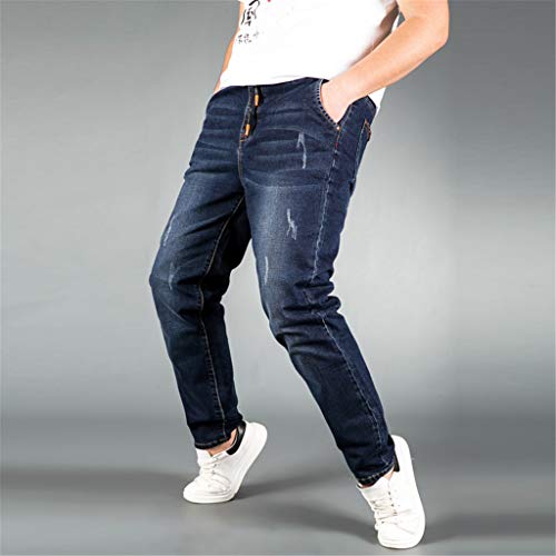 NUSGEAR VPASS Pantalones Vaqueros para Hombre, Pantalones Hombre Tallas Grandes Pantalones Casuales Moda Jeans Sueltos Ocasionales Elásticos Pantalon Fitness Pants Largos Pantalones Ropa de Hombre