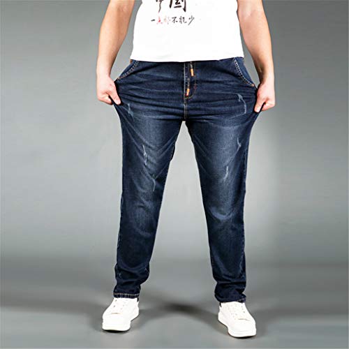 NUSGEAR VPASS Pantalones Vaqueros para Hombre, Pantalones Hombre Tallas Grandes Pantalones Casuales Moda Jeans Sueltos Ocasionales Elásticos Pantalon Fitness Pants Largos Pantalones Ropa de Hombre