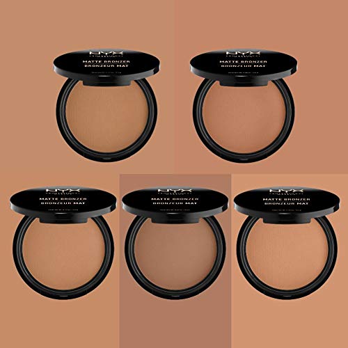 NYX Professional Makeup - Polvos Bronceadores Compactos Matte Bronzer, Fórmula vegana con Acabado Mate - Tono Medium